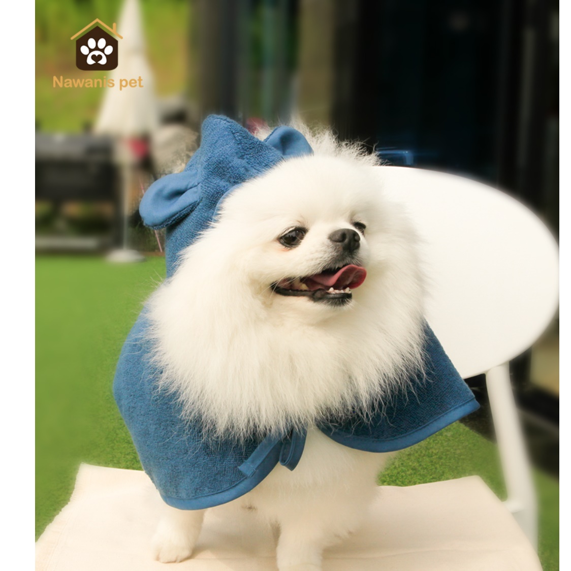 강아지 샤워 가운 고양이 수건 강아지 드라이 자켓 습식 타올 애견 비치타올 개 펫 반려견 - 상세 이미지 4