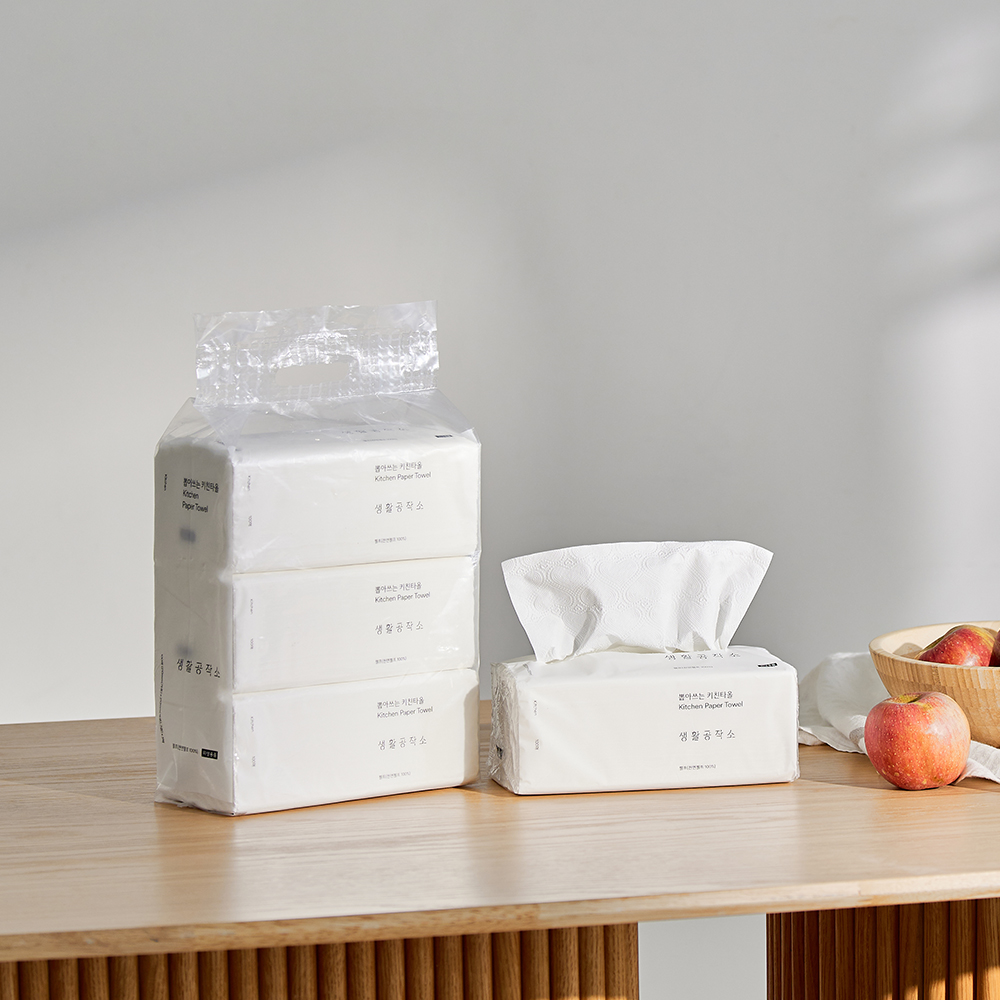 생활공작소 키친타올 100매 3팩 2세트