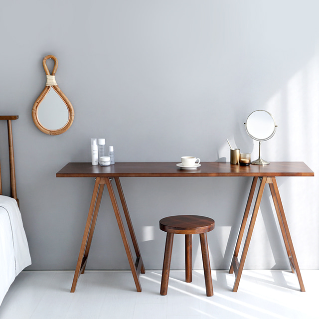 좁고 긴 창가 테이블 베란다 원목 슬림 사이드테이블 1600