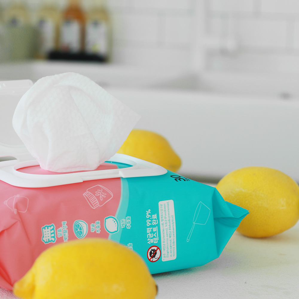 기본에 빅사이즈 세균닦는 행주티슈 6팩 일회용 주방 행주 물티슈