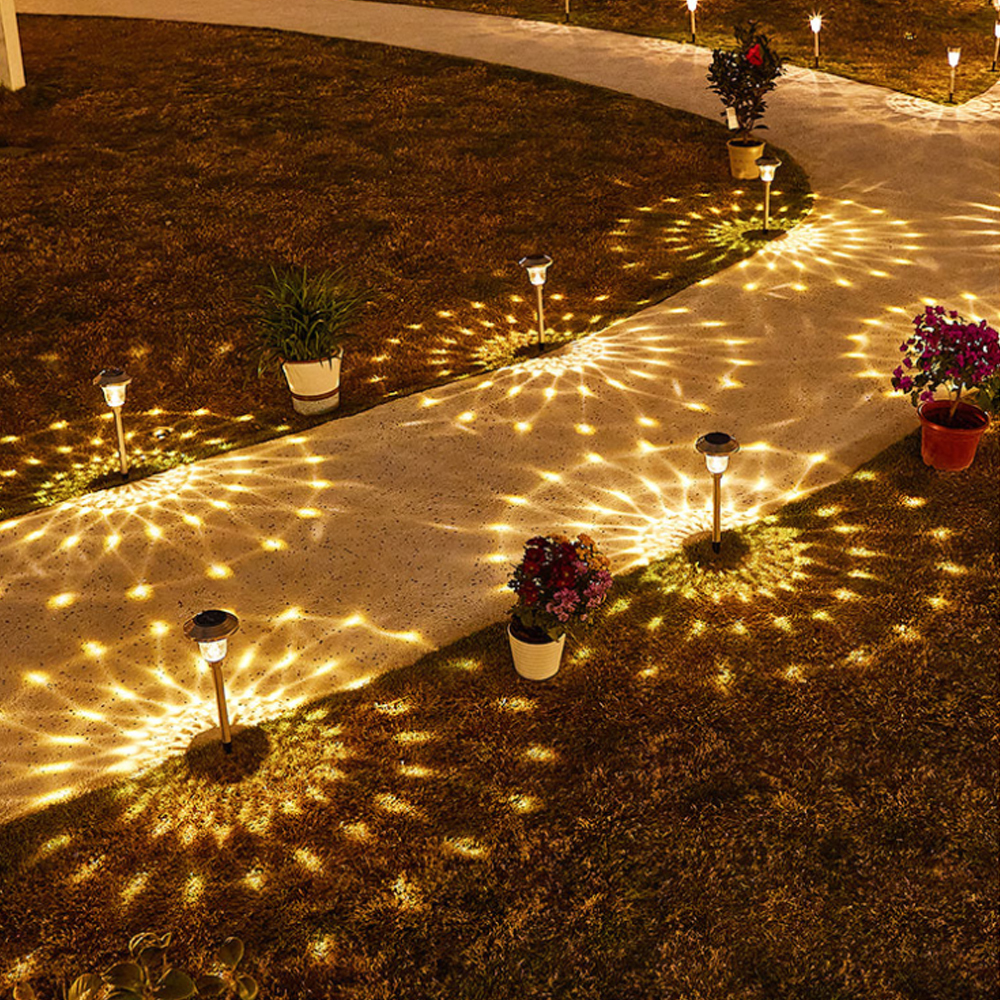 태양광 정원등 태양열 조명 가로등 센서등 전등 LED 전구 잔디 2구 육각등 말뚝