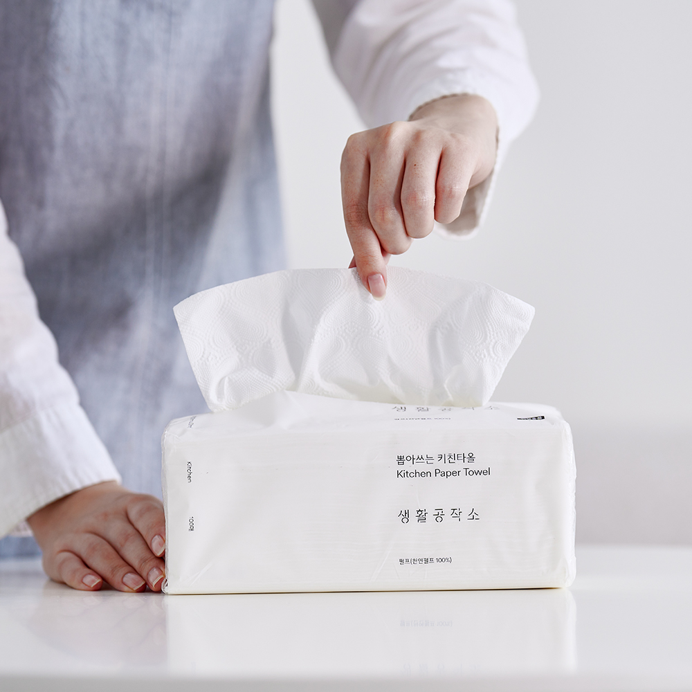 생활공작소 뽑아쓰는 키친타올 100매 3팩 3세트