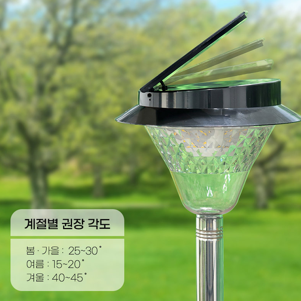 태양열 정원등 LED 태양광 센서등 전등 계단 수목 조경등 마당 조명 128구 감지형 - 상세 이미지 4