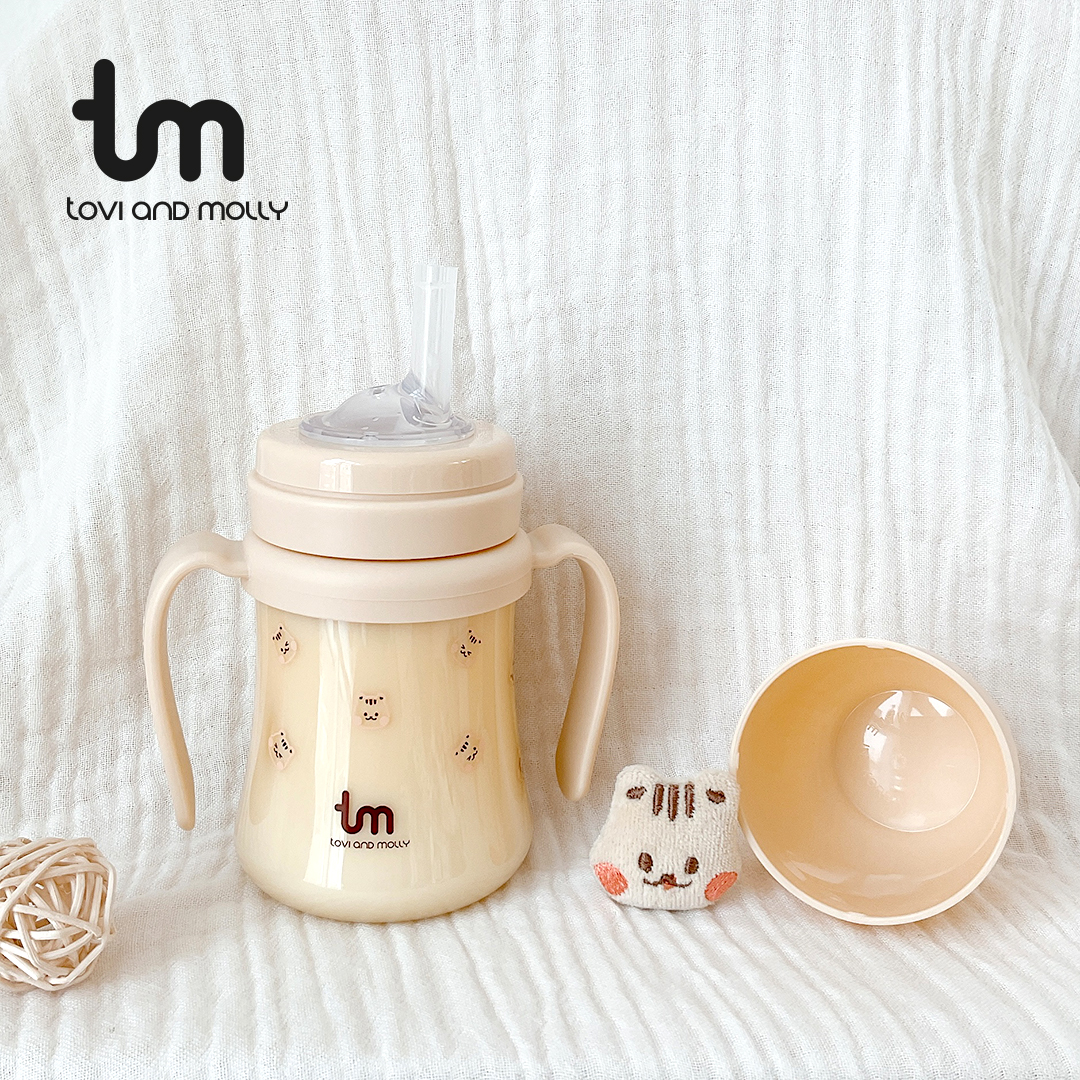 [토비앤몰리] 새지않는 아기 유아 물컵 이유식 자기주도 빨대컵 돗람이 바닐라 180ml 280ml 이미지 6