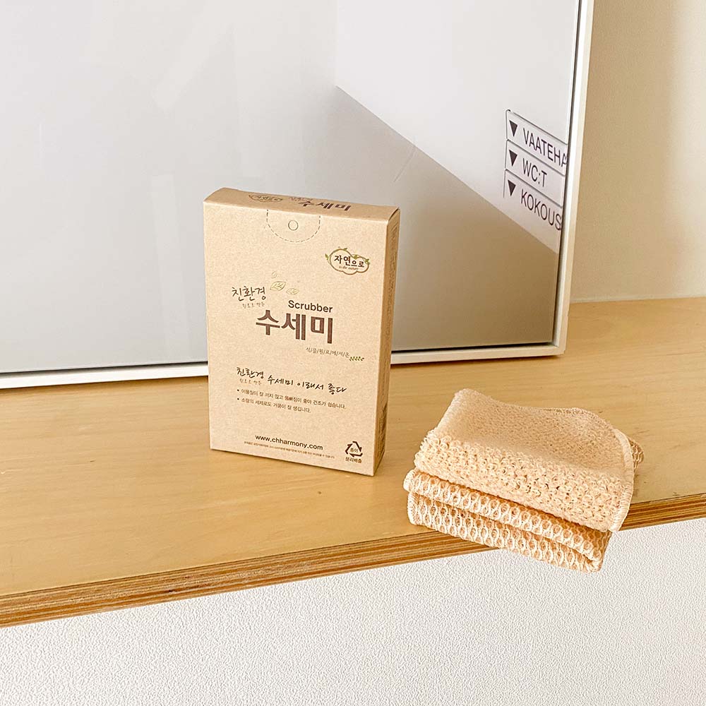 자연으로 식물 수세미 (2매) 친환경 포장 천연 제로웨이스트