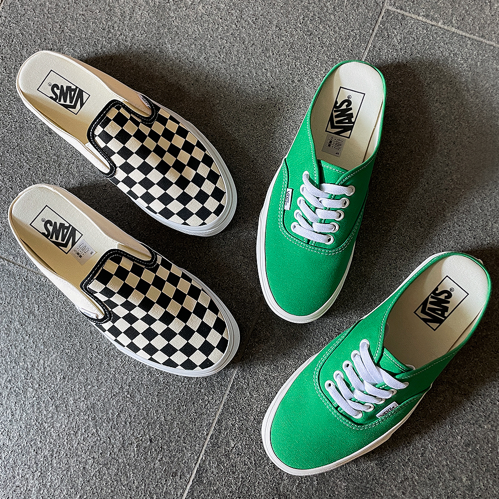 반스 뮬 슬리퍼 운동화 어센틱 올드스쿨 슬립온 체커보드 체크 블로퍼