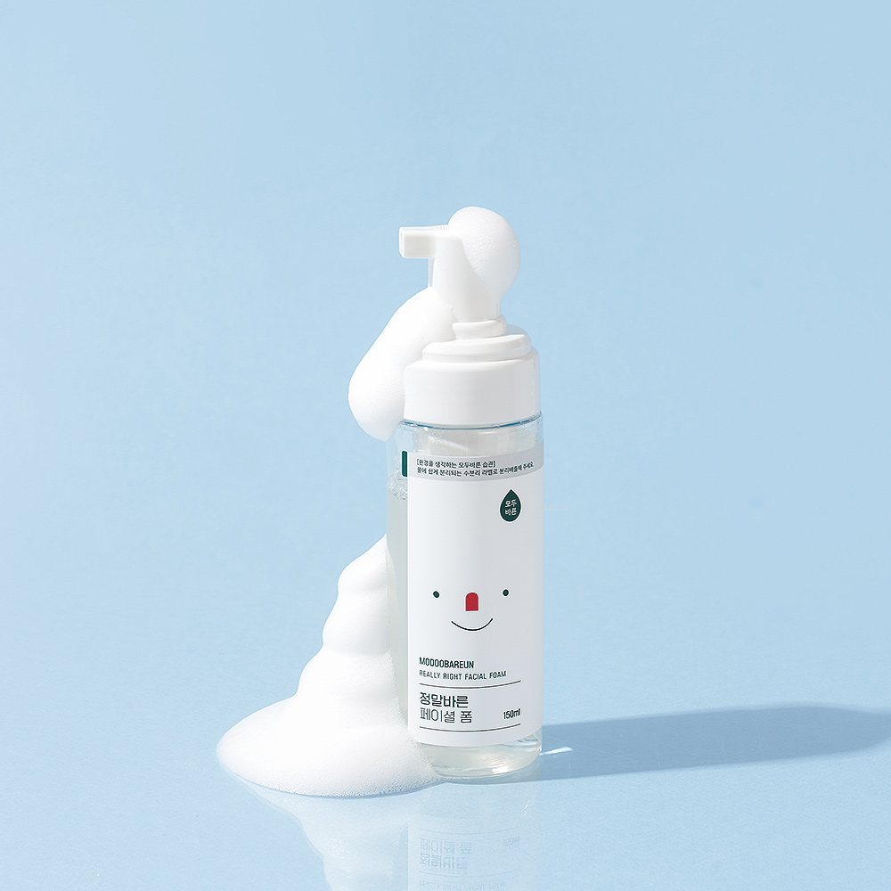 모두바른 버블 폼클렌징 약산성 저자극 아침세안 임산부 초등학생 클렌징폼 150ml, 2개 이미지 3
