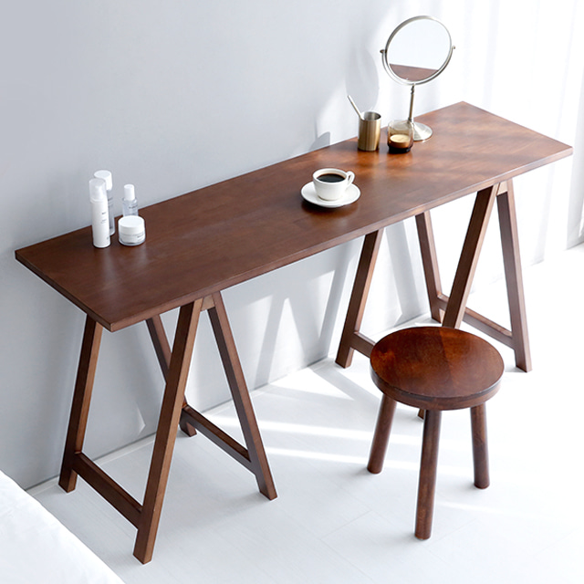 좁고 긴 창가 테이블 베란다 원목 슬림 사이드테이블 1600