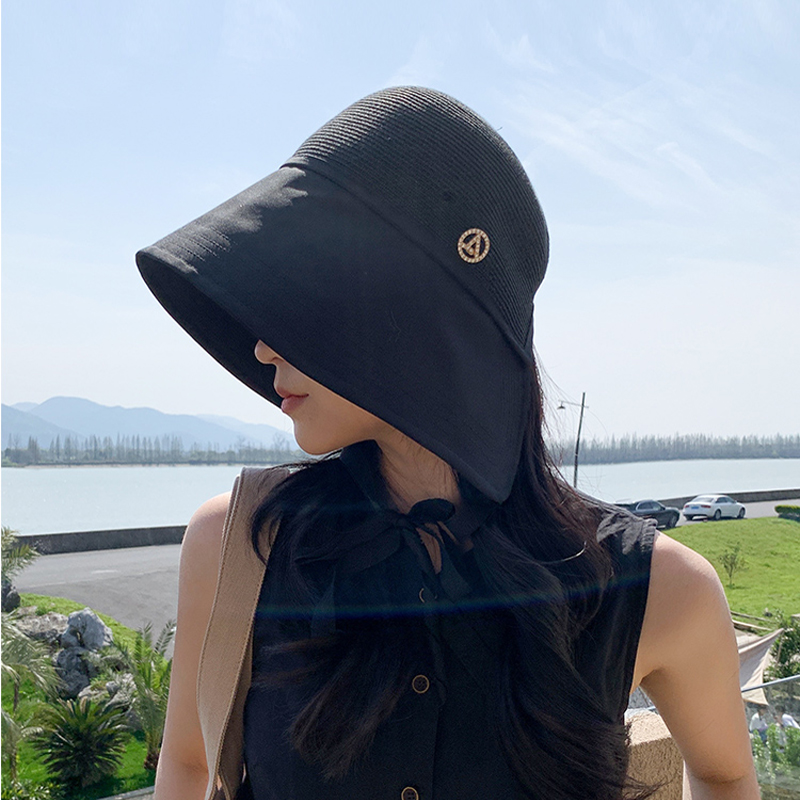 여성 골프 모자 라피아 와이드 스트랩 버킷햇 자외선차단 선바이저 썬캡 넓은챙 리본 보닛햇 - 상세 이미지 4