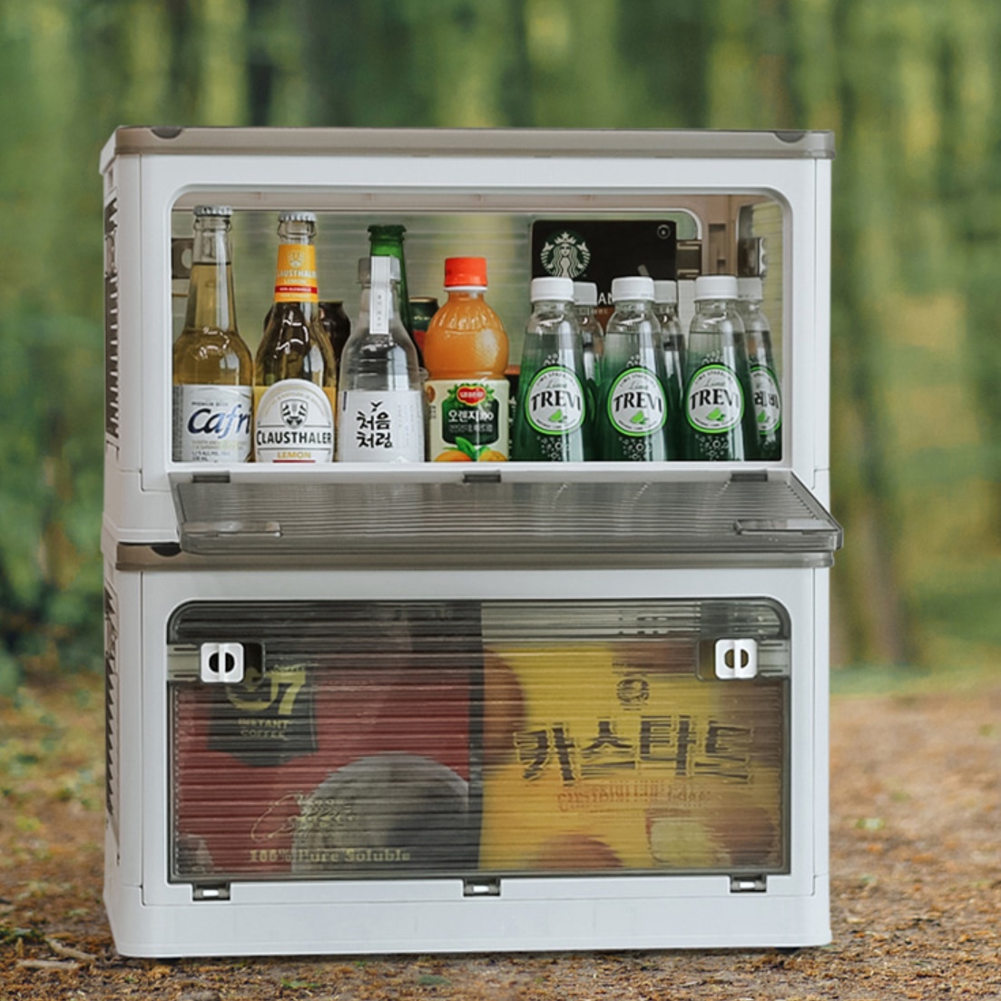 폴딩 박스 테이블 84L 카고 박스 캠핑 정리함 캠핑용 박스