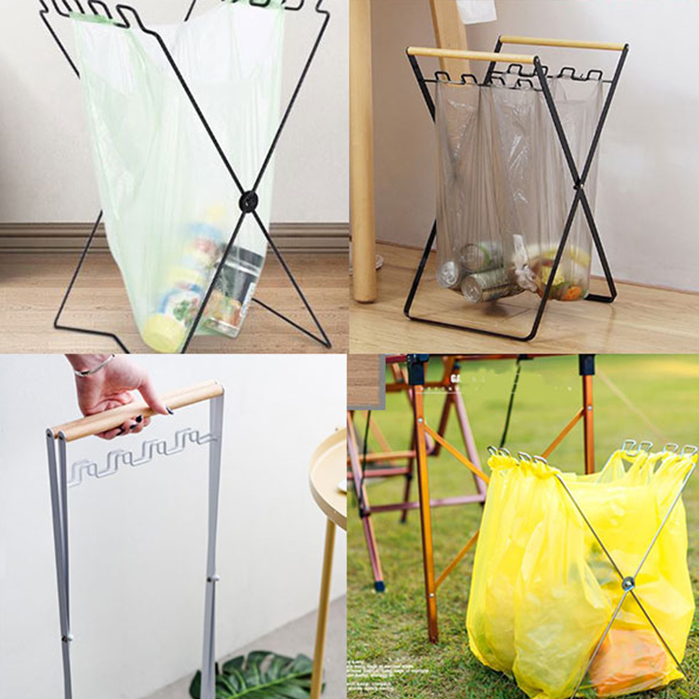 다용도 봉투 걸이 휴대용 접이식 캠핑용 캠핑 쓰레기 휴지 통 분리수거 거치대 차박 이미지 4