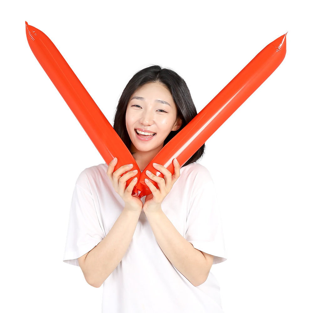 팡팡막대풍선 빨강 2개입 응원용 공기 풍선 스틱 : 새로이벤트