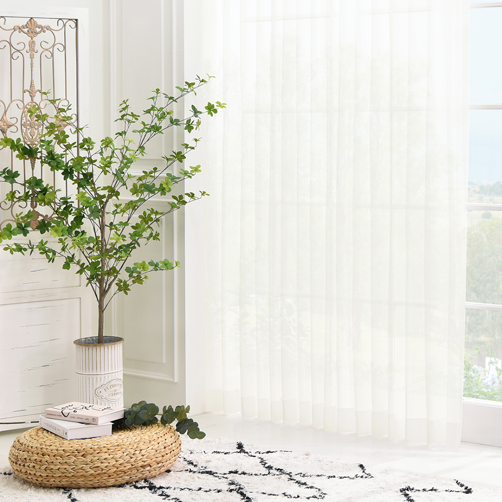 아라크네 도톰 차르르 쉬폰커튼 화이트 거실 속커튼 45x260