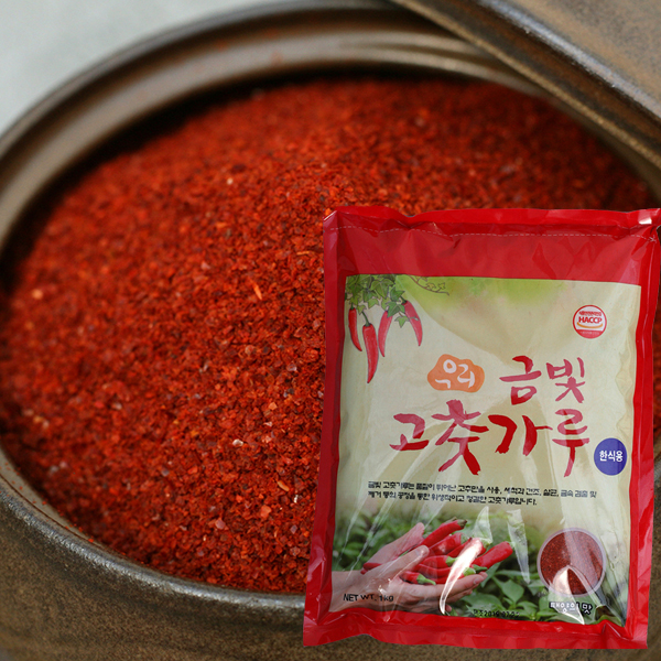 금빛 수입 고춧가루 2.5kg(한식용-중간입자) / 중국산 고추가루 HACCP - 상품 이미지