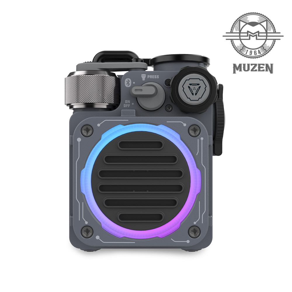 MUZEN 사이버큐브 스탠다드 뮤젠 휴대용 LED 블루투스스피커 그레이 제품 이미지