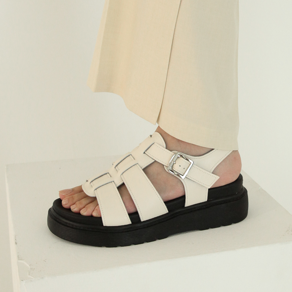글롭 글래디에이터 스트랩 피셔맨 청키 플랫폼 샌들 QS4439IV 아이보리 5cm : CLLIB클립