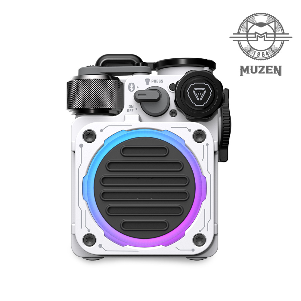 MUZEN 사이버큐브 스탠다드 뮤젠 휴대용 LED 블루투스스피커 화이트 - 메인 이미지