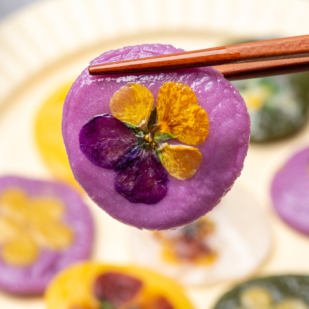 싸리재 [ 화전 반죽 100g 4봉 ] 호떡 경단 와플 떡 만들기키트 체험 삼짇날 국화전 - 상세 이미지 2