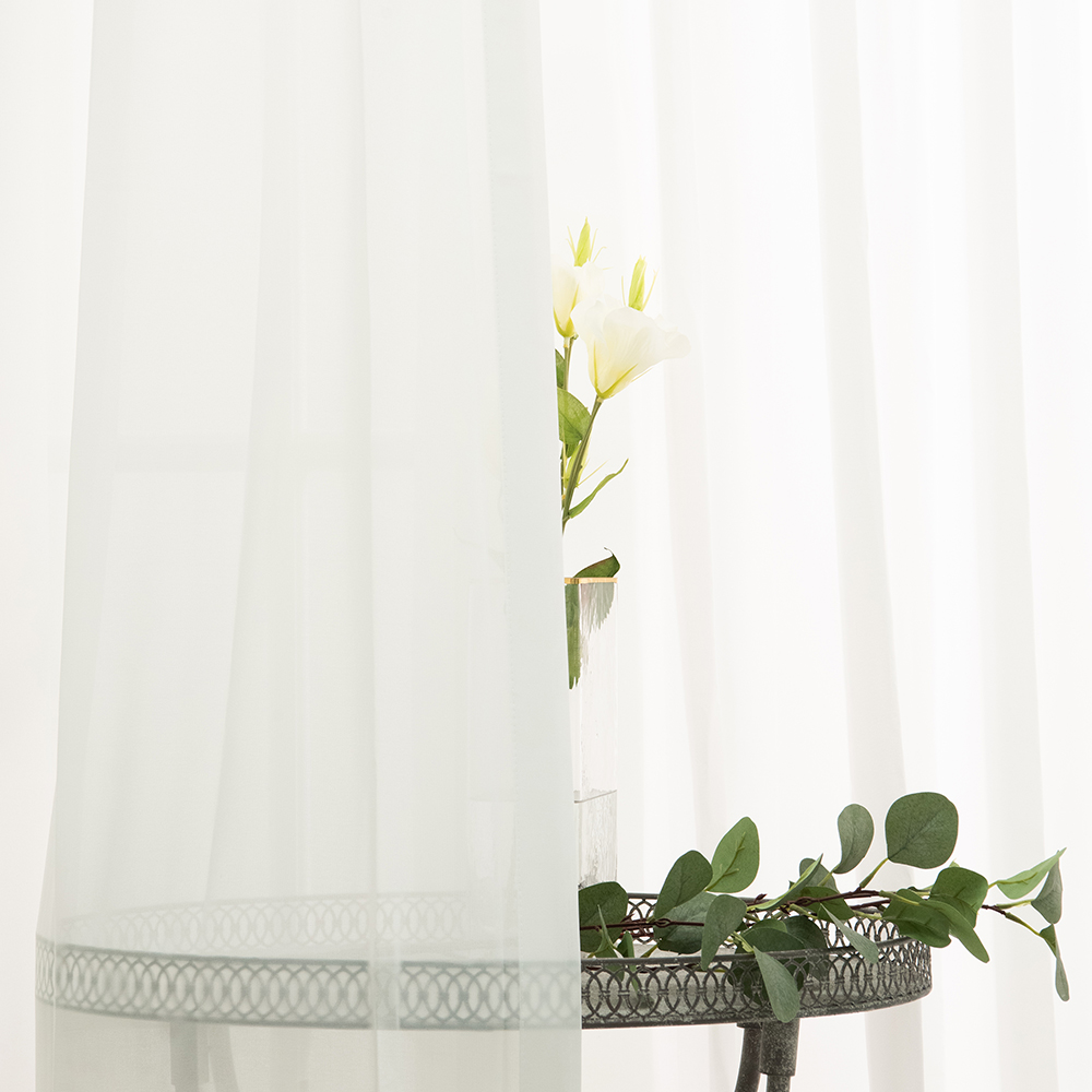 아라크네 도톰 차르르 쉬폰커튼 화이트 거실 속커튼 45x260