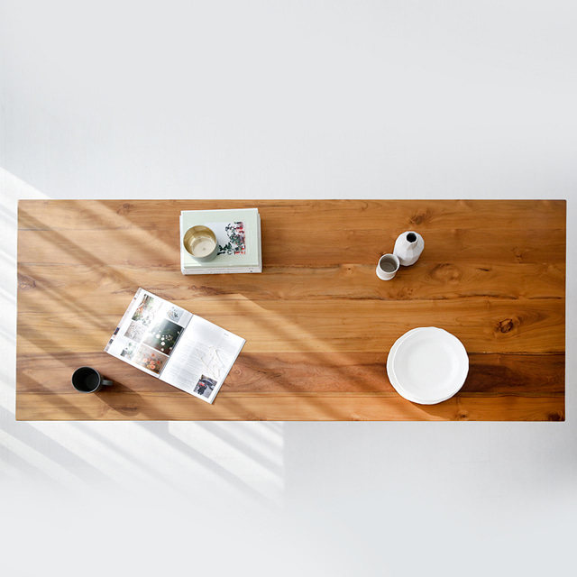 우드슬랩 스타벅스 테이블 원목 카페 8인용 식탁 - 상세 이미지 2