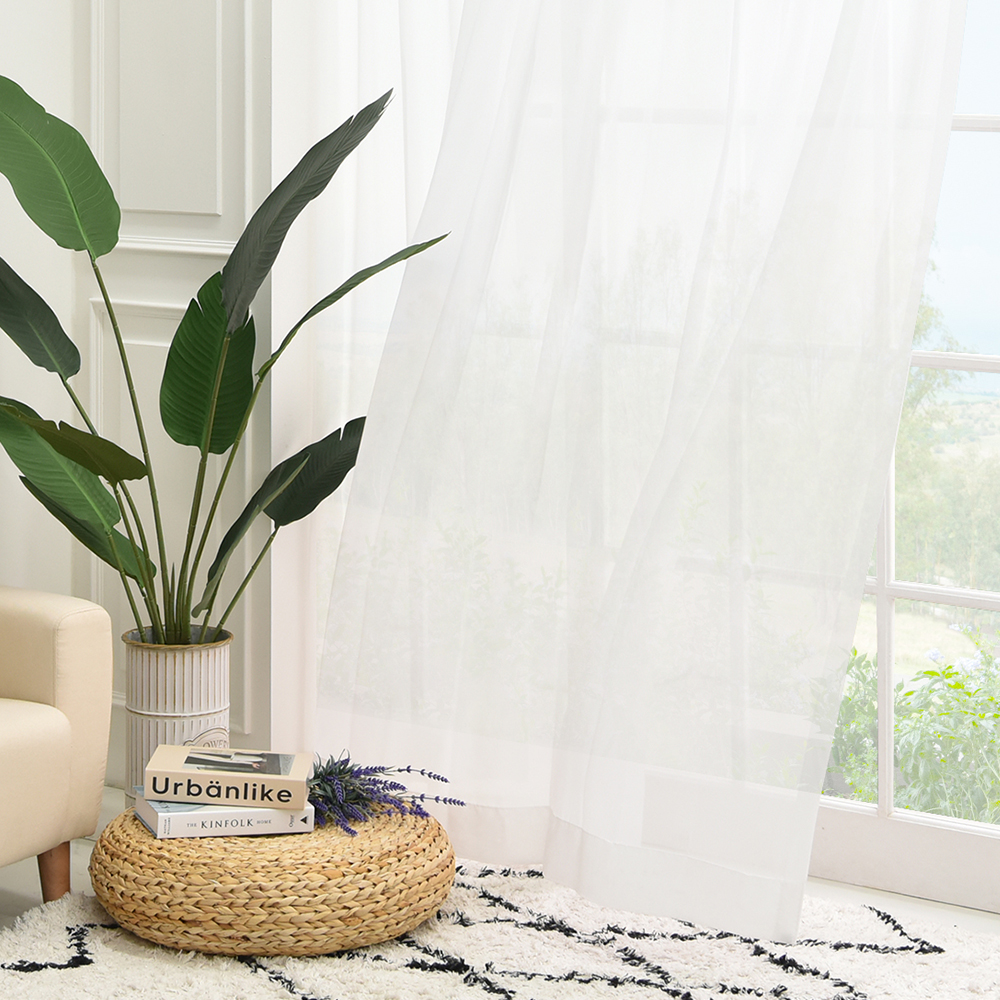 아라크네 도톰 차르르 쉬폰커튼 화이트 거실 속커튼 45x260