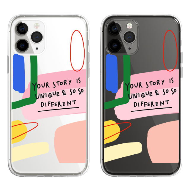 유화 페인팅 붓터치 투명 젤리 케이스 - 상품 이미지