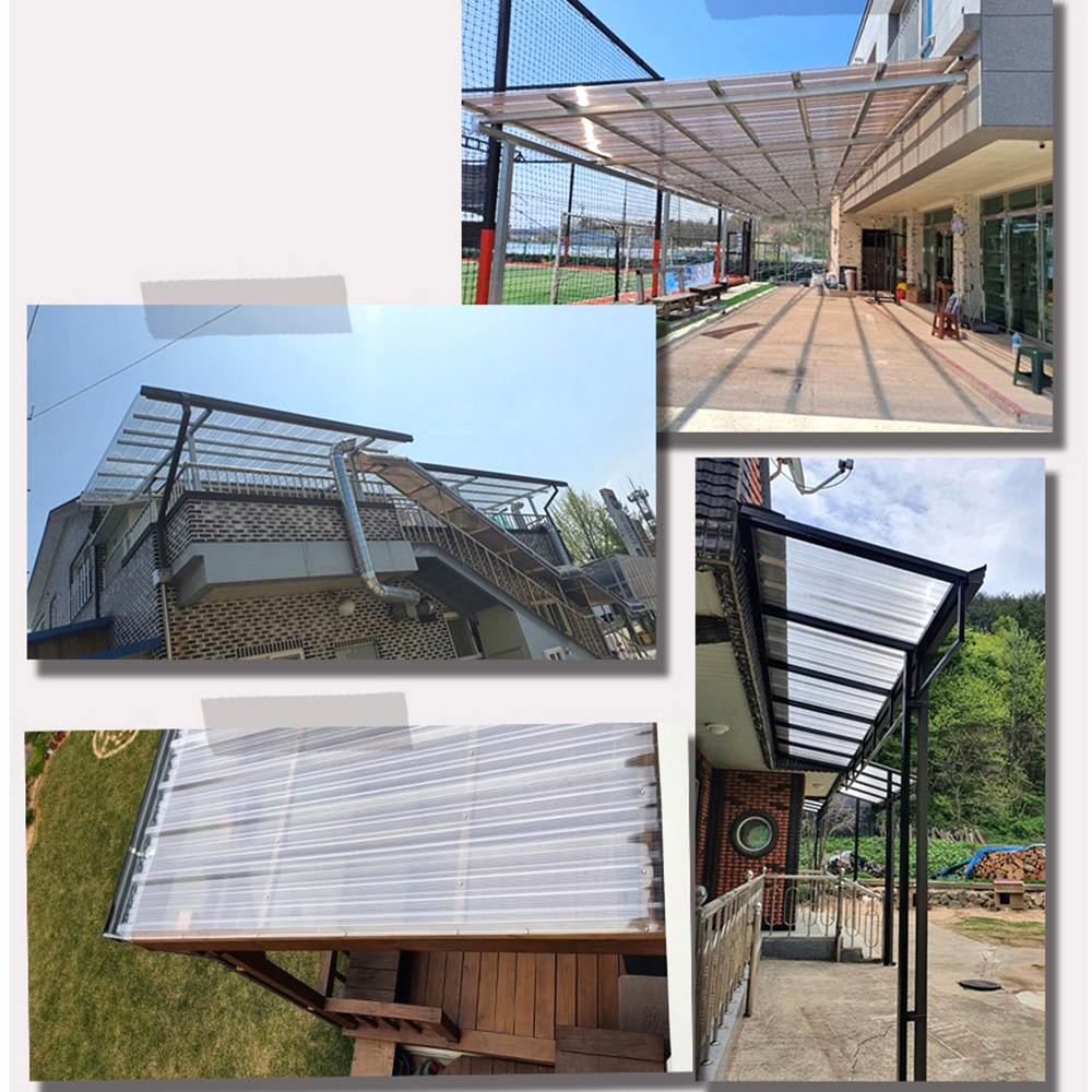렉산지붕 판넬지붕 복층 PC판 투명 폴리카보네이트 3t 지붕재료