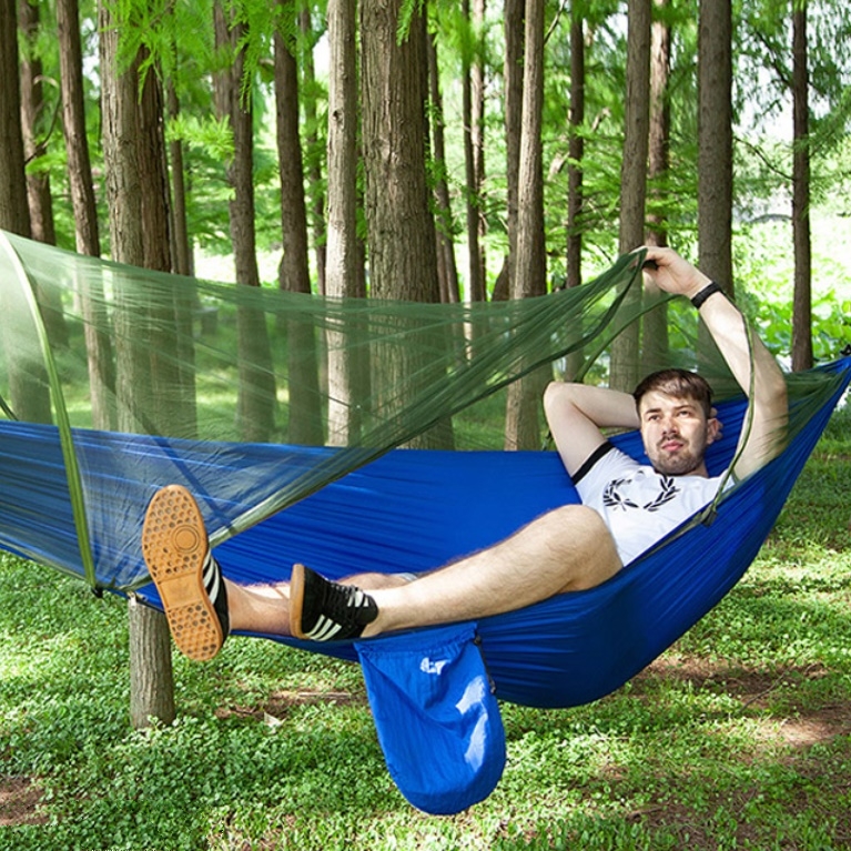 감성 캠핑용 해먹 그물 침대 고급 대형 해먹 1인용 차박