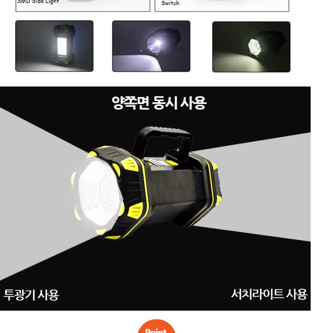 led 작업등 충전식 캠핑 광부 랜턴 현장 작업등 캠핑용 랜턴 이미지 6