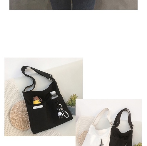 데일리 가벼운 튼튼한 남녀공용 대학생 신상 나들이 여행 산책 소풍 천 가방 쇼퍼백 에코백 이미지 8