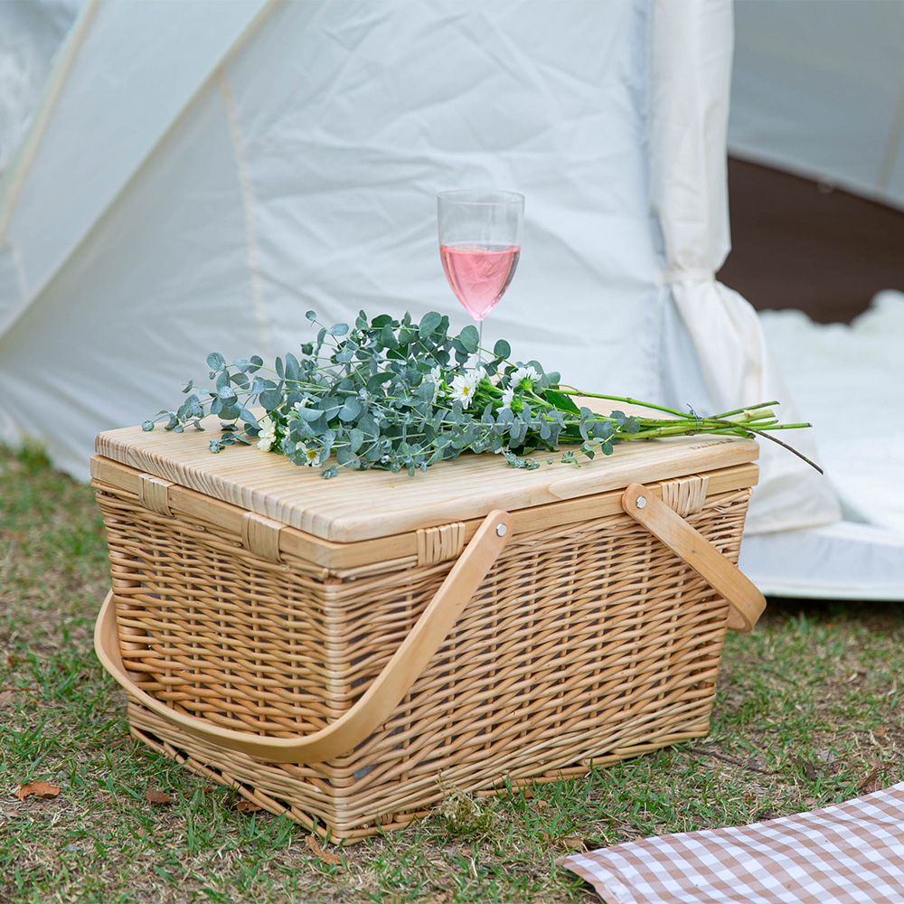 미니아이스박스 감성 라탄 보냉바구니 피크닉용 휴대용 쿨러박스