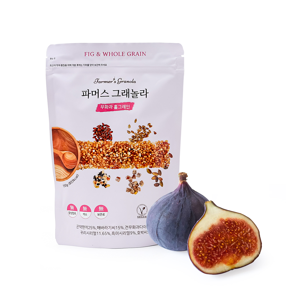 통곡물 무화과홀그레인 파머스그래놀라 무설탕 귀리 단백질 시리얼 - 상세 이미지 3