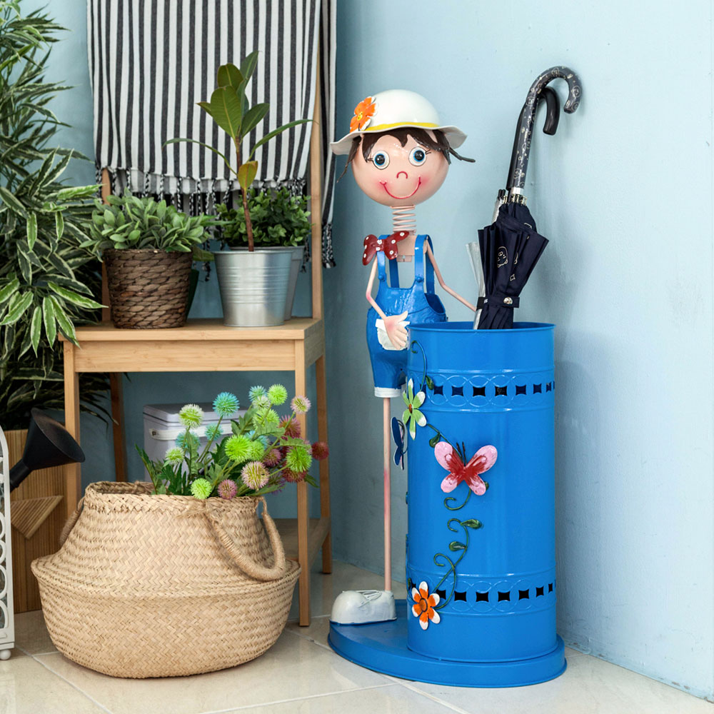 설렘하우스 인형 디자인 카페 우산꽂이 업소용 대용량 우산꽃이 옐로우