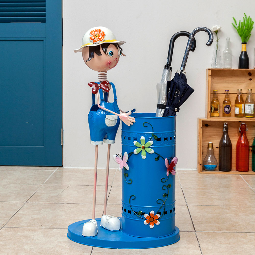 설렘하우스 인형 디자인 카페 우산꽂이 업소용 대용량 우산꽃이 옐로우