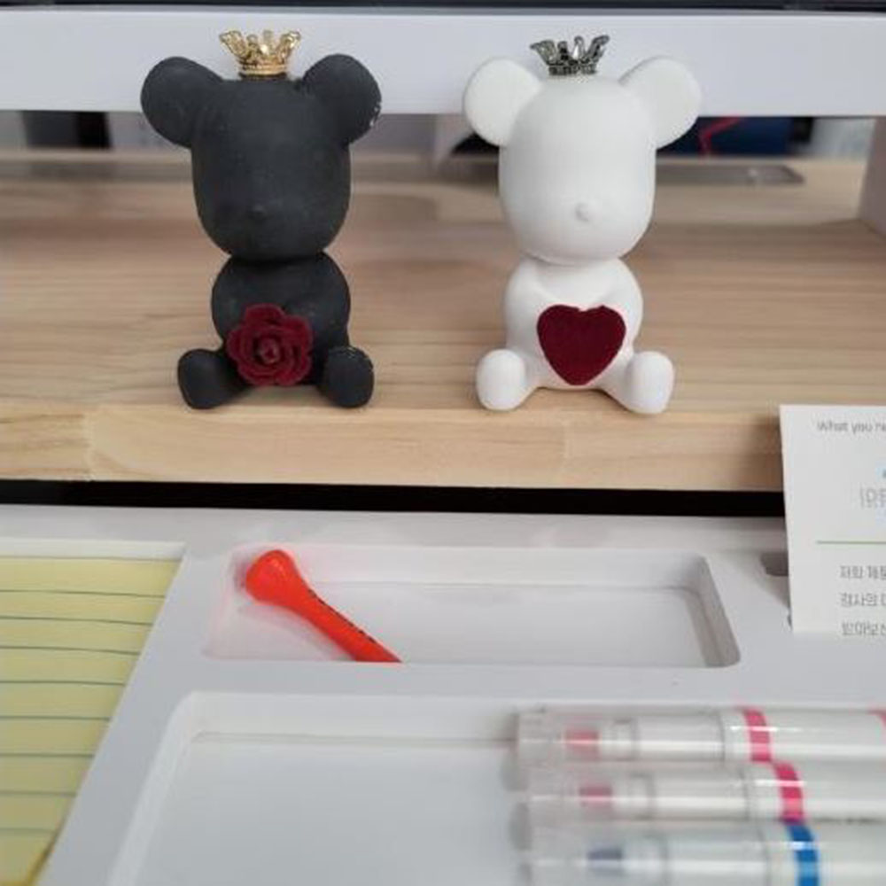 귀여운 차량용 방향제 곰돌이 자동차 인테리어 석고 디퓨저 - 상세 이미지 4