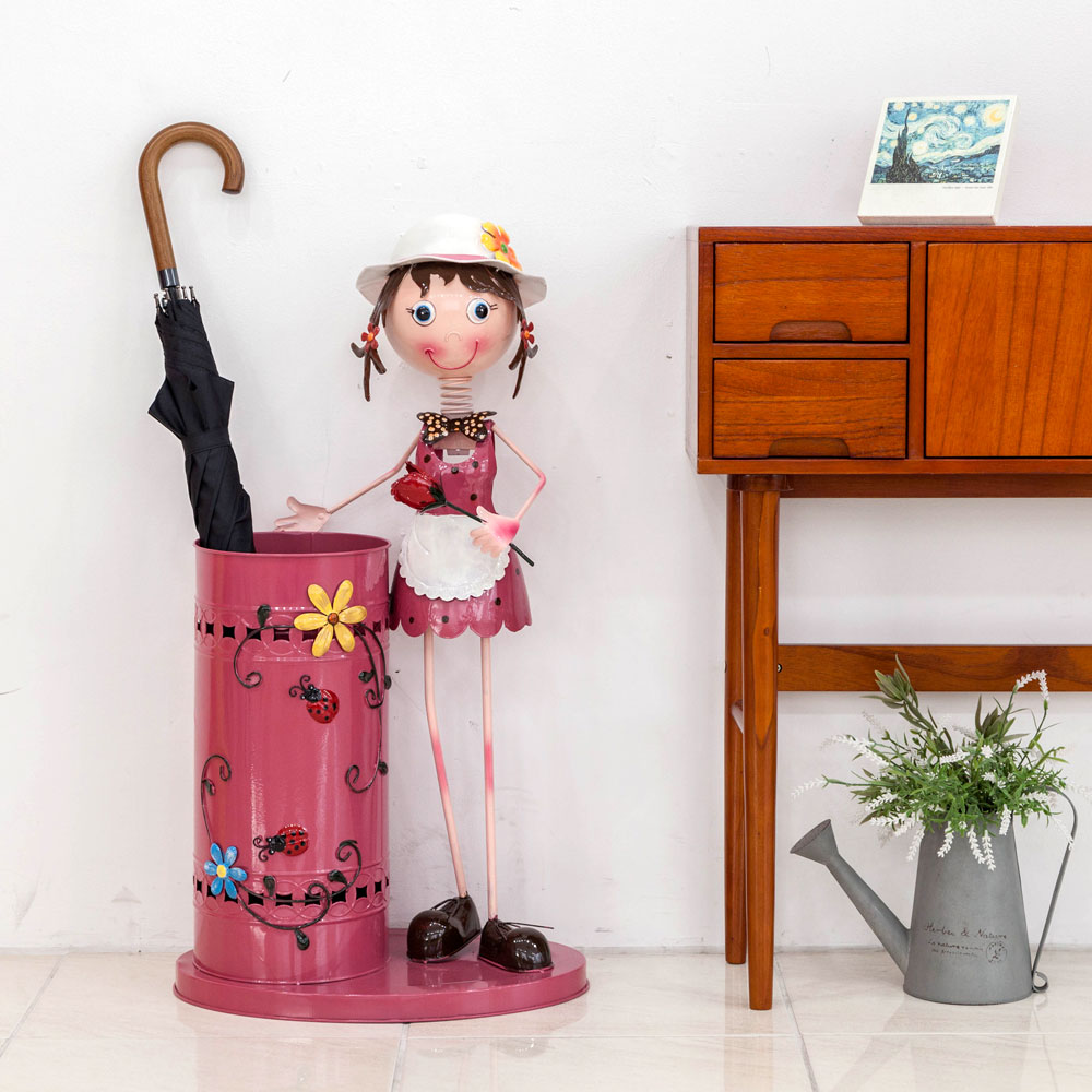 설렘하우스 인형 디자인 카페 우산꽂이 업소용 대용량 우산꽃이 옐로우