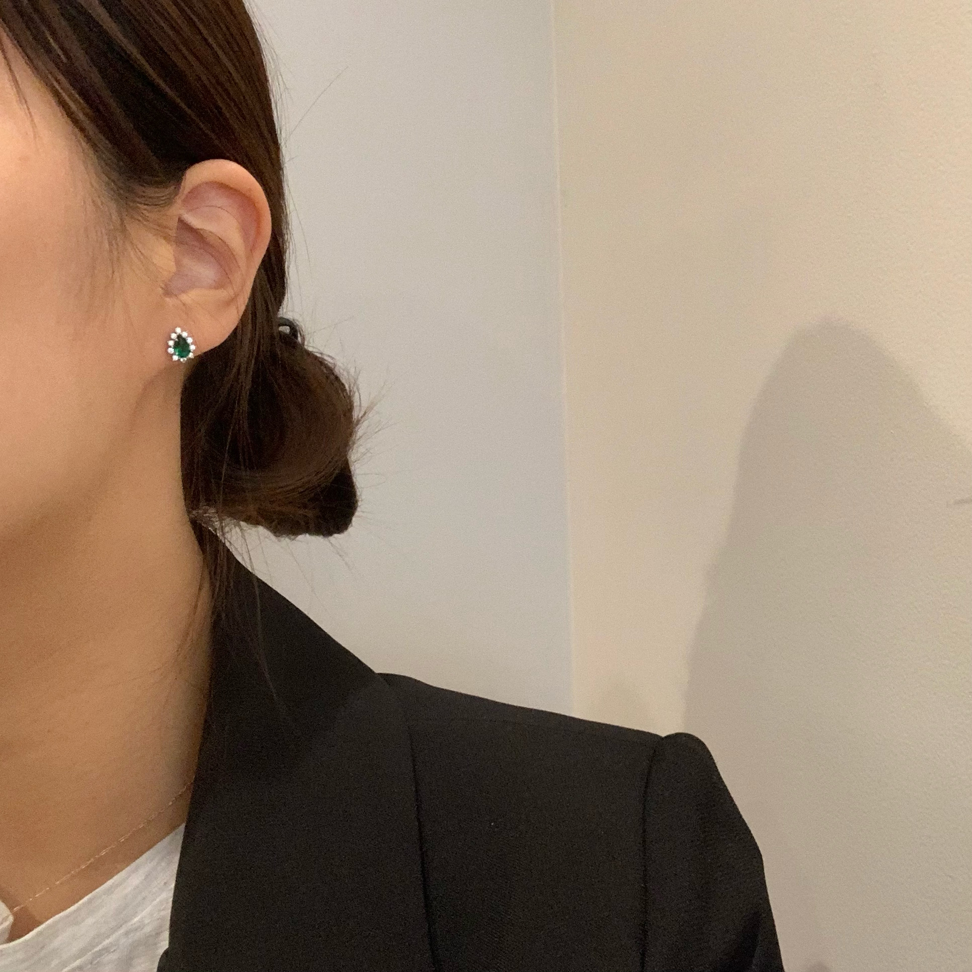 컬러 큐빅 귀걸이 목걸이 이미지 6
