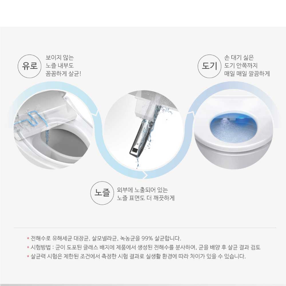 노비타 비데 BD-H510E0 직수형 필터없는 자동살균 IPX5 자가설치 - 상세 이미지 3