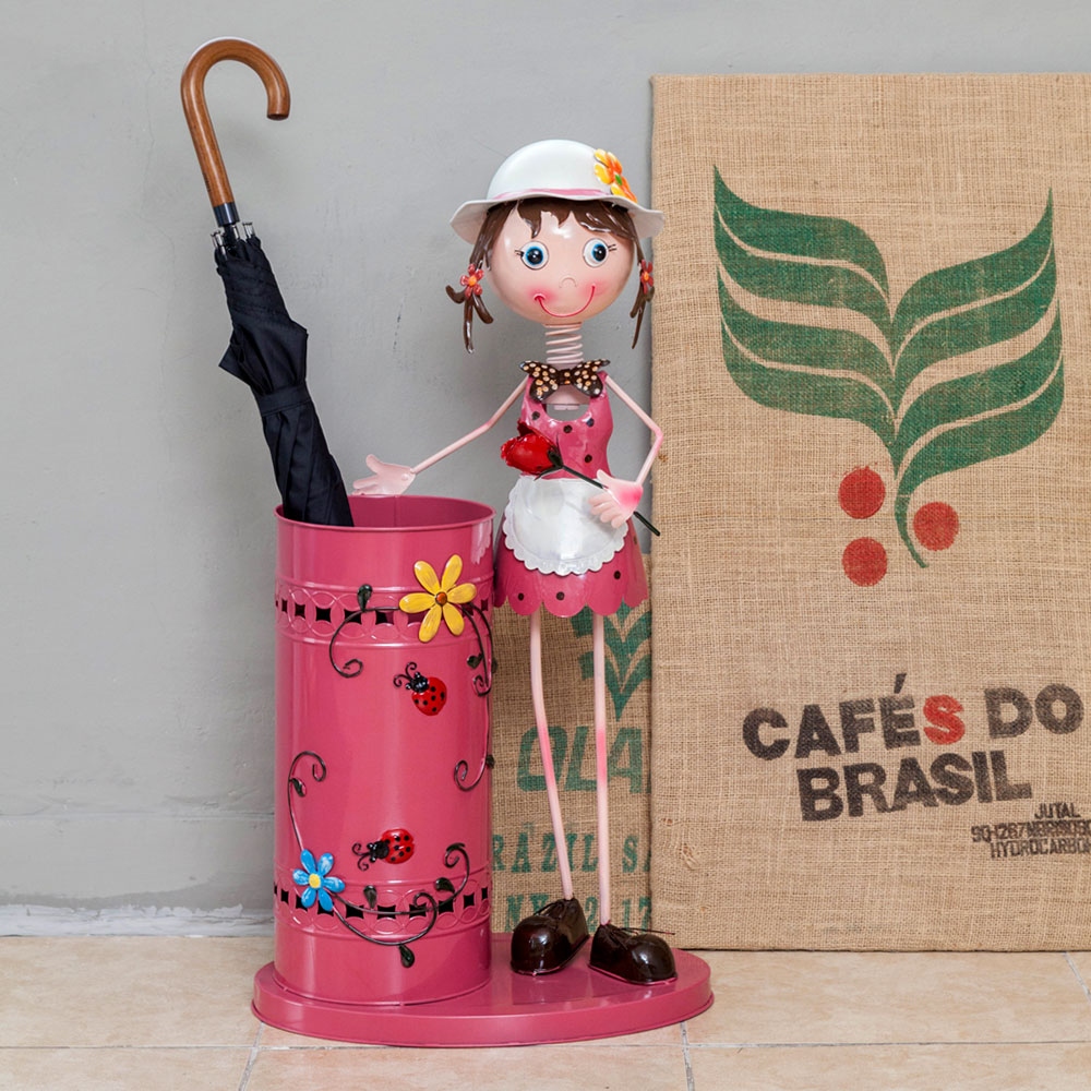 설렘하우스 인형 디자인 카페 우산꽂이 업소용 대용량 우산꽃이 옐로우