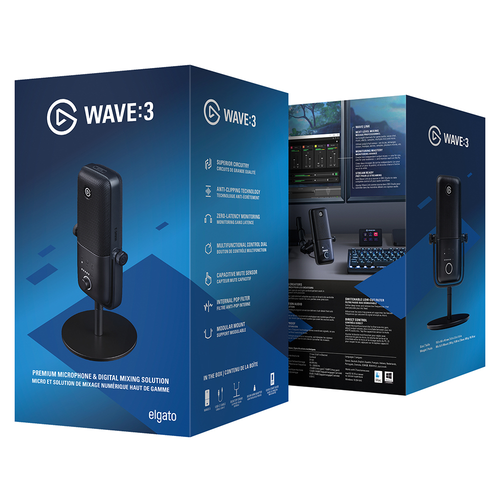 엘가토 웨이브 3 Wave 3 블랙 고감도 방송용 스트리밍 디스코드 콘덴서 마이크 - 상세 이미지 4