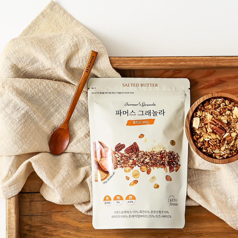 통곡물 솔티드버터 파머스그래놀라 무설탕 귀리 단백질 시리얼 - 상세 이미지 3