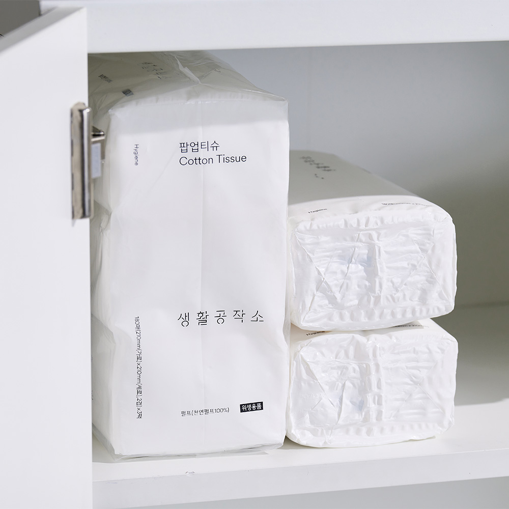 생활공작소 미니 각티슈 팝업티슈 사각티슈 180매 9개