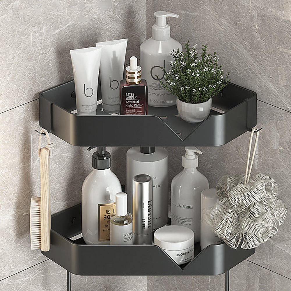 스텐304 화장실코너선반 무타공욕실선반 욕실정리대