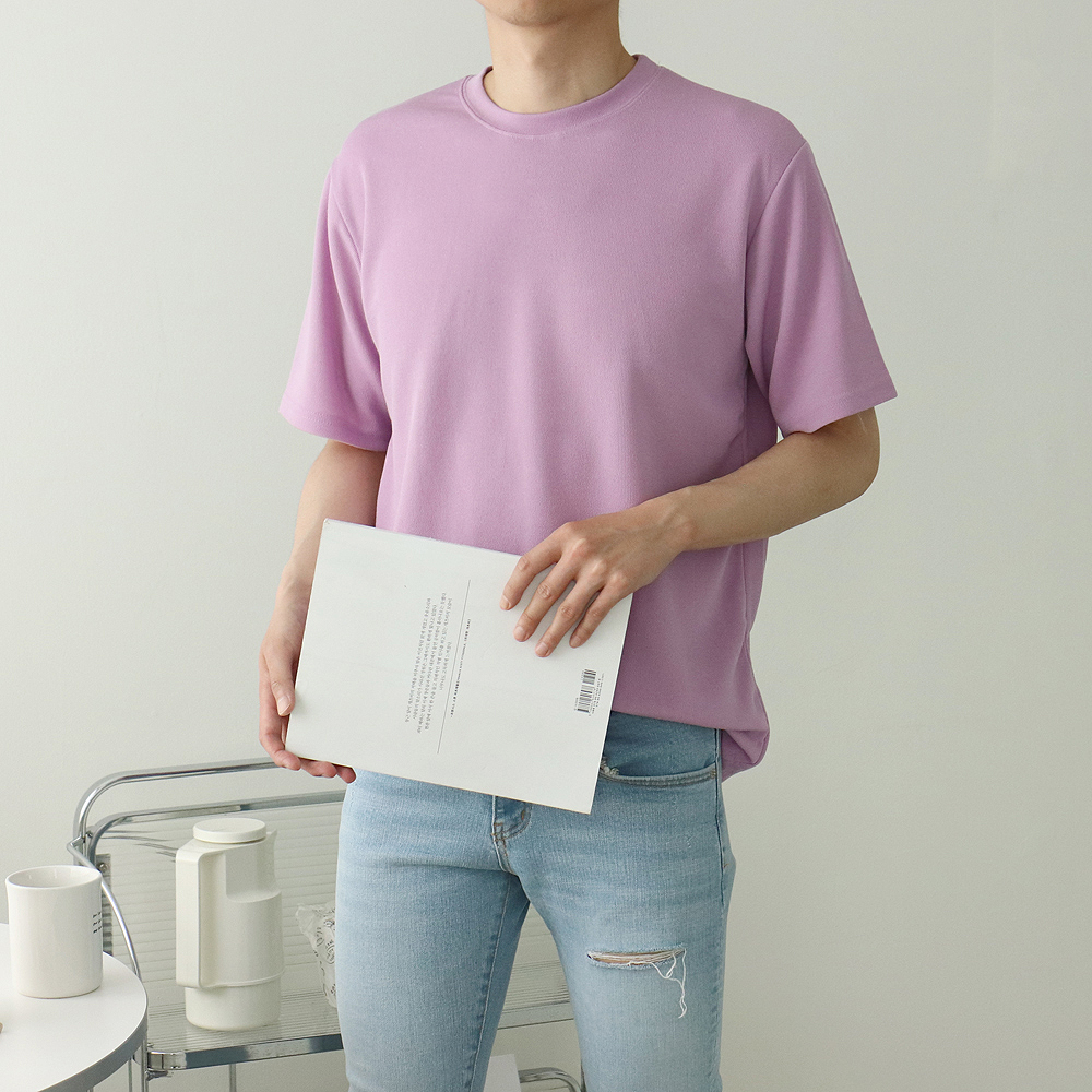 1+1 남자반팔니트 빅사이즈 구김없는 남성반팔티 - 상세 이미지 5