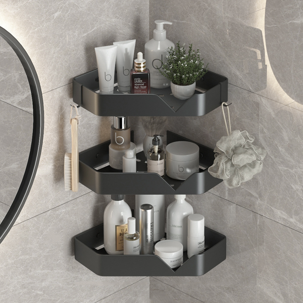 스텐304 화장실코너선반 무타공욕실선반 욕실정리대