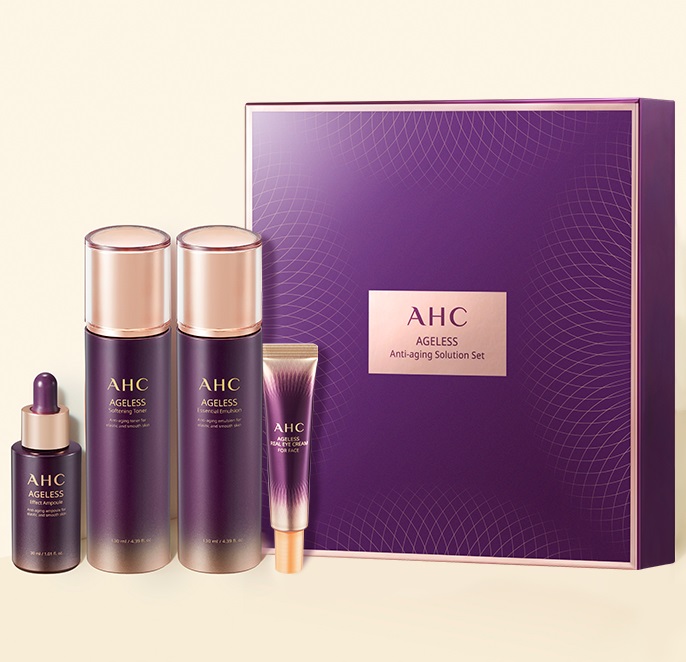 AHC Ageless 스킨케어 4종 기획 선물세트 기초화장품