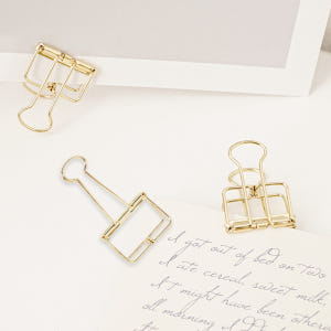 더블 클립 사무용집게 골드클립 와이어-사각집게-골드-소 실사용 후기 | 효과 있을까? - 상품 이미지 1