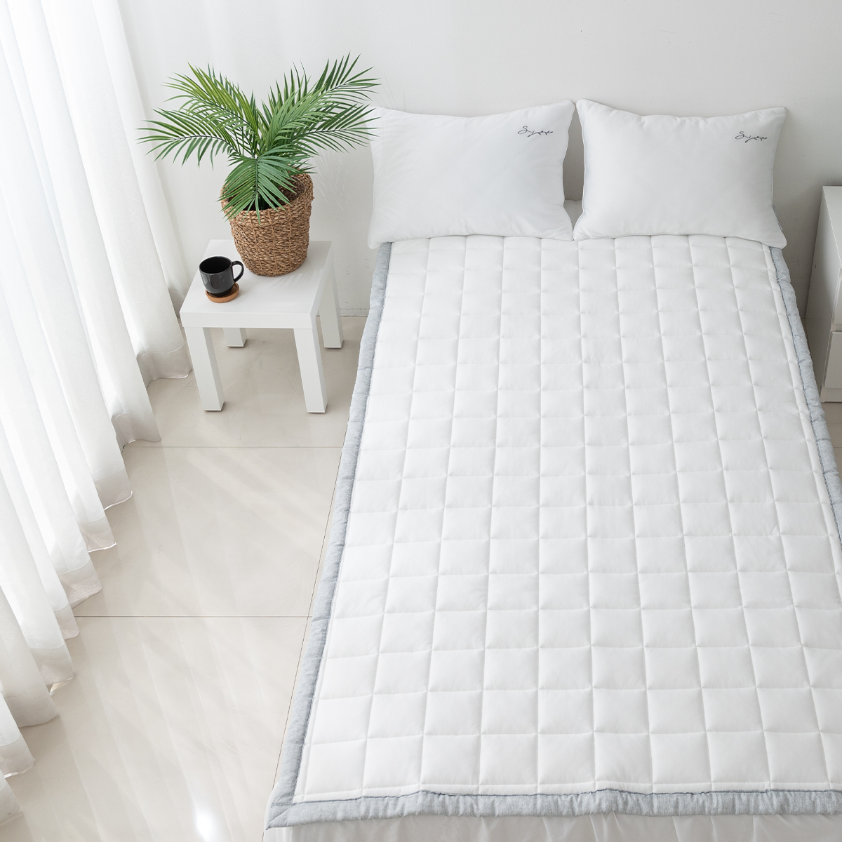 아르일랑 여름 침구 시원한 침대 패드 싱글 퀸 사이즈 카시프 SS