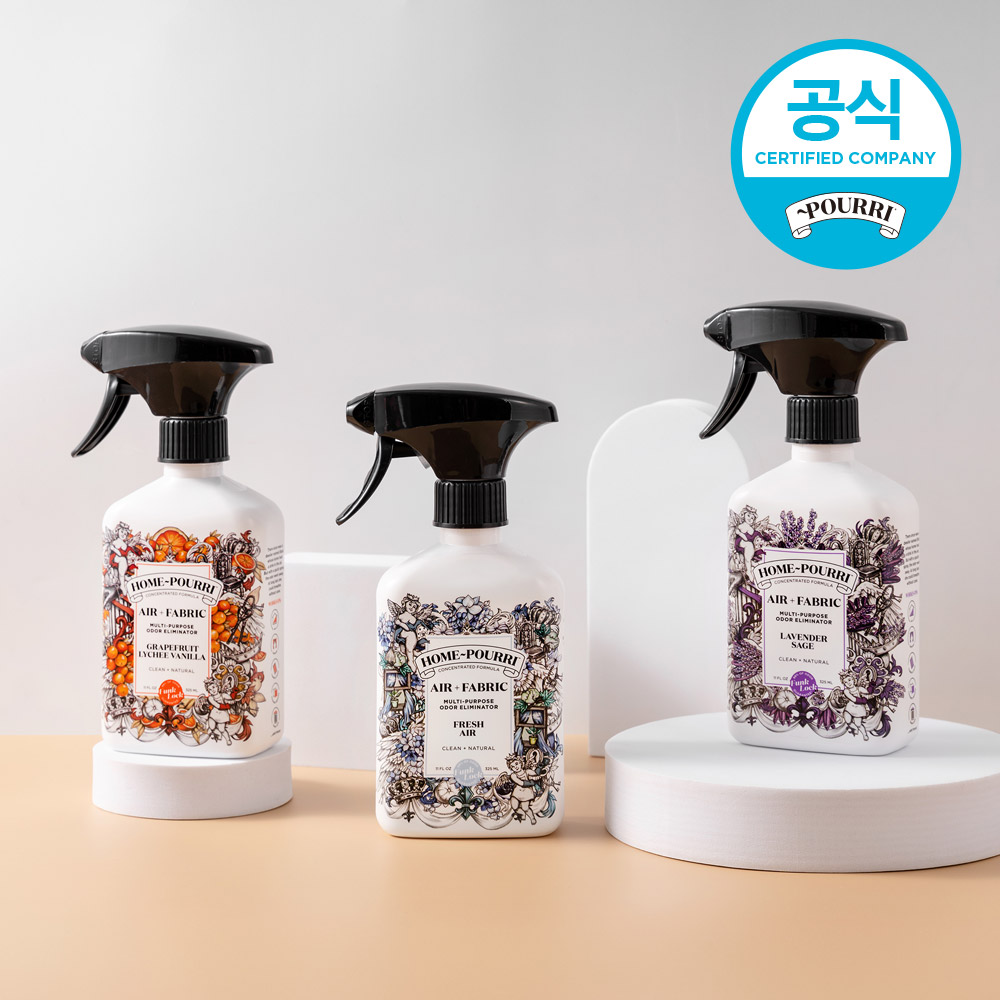 [홈푸리] 집안 공기 탈취제 냄새 제거 거실 룸스프레이 그레이프프루트 리치바닐라, 325ml, 3개 - 상세 이미지 3