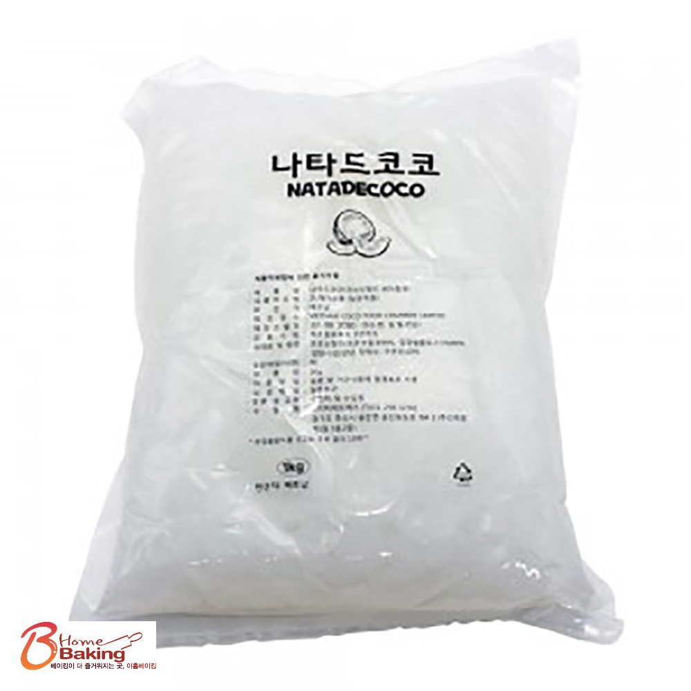 코코넛젤리 1kg 8mm(음료용) 팥빙수만들기 나타드코코 에이드 버블티펄 젤리 카페재료 - 상품 이미지
